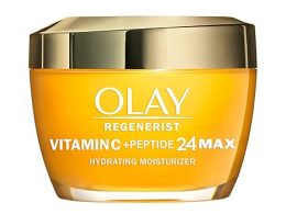 Olay Vitamin C MAX Face Moisturizer, Brightening Cream for Women, Hydrating, Evens Tone, Dark Spot & Hyperpigmentation Reduction, Glowing Skin Care - Niaciniamide, Peptides 1.7 Oz