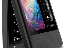 Logic Z1L 4G/LTE/Volte Dual Screen Flip Phone |Camera VGA & LED Flash, USB Type C (Black)