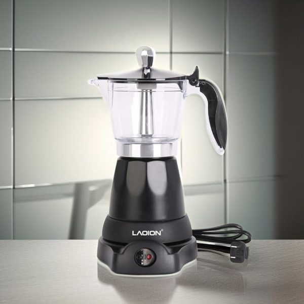 Cuban Coffee Maker, 6 or 3cup Electric Espresso Coffee Maker, Portable Cafeteras Electricas Modernas, Electric Moka Pot with Detachable Base & Overheat Protection, Coffee Gift for Home Travel - Image 3