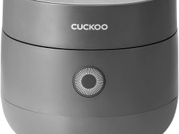 CUCKOO Rice Cooker 6 Cup Uncooked / 12 Cup Cooked, Modern Fuzzy Logic Rice Cooker Small with Delay Timer & Keep Warm Setting, Versatile Food Steamer for Cooking, Non-Stick Inner Pot, Gray (CR-0675FG)