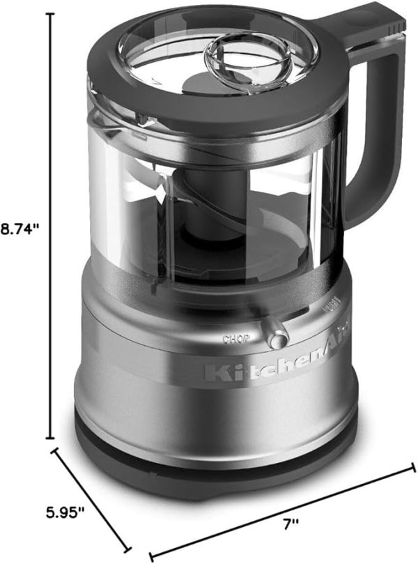 KitchenAid KFC3516CU 3.5 Cup Food Chopper, Contour Silver - Image 2