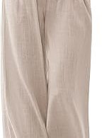 LILLUSORY Women's Linen Summer Palazzo Pants Flowy Wide Leg Beach Pants with Pockets