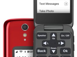 Lively Jitterbug Flip2 - Flip Cell Phone for Seniors - Not Compatible with Other Wireless Carriers - Must Be Activated Phone Plan - Red