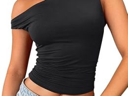 Trendy Queen Womens Summer Off The Shoulder Tops Going Out T Shirts Crop Tank Top Fashion Clothes Spring Outfits 2025