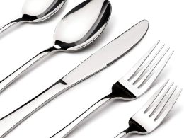 Silverware Set for 8, 40 Piece Heavy Duty Stainless Steel Flatware Utensils Cutlery Set Including Steak Knife Fork and Spoon, Dishwasher Safe, Gift Package for Wedding Housewarming