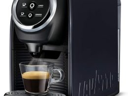 Lavazza BLUE Classy Mini Single Serve Espresso Coffee Machine LB 300, 5.3" x 13" x 10.2" 2 Coffee selections: simple touch controls, 1 programmable free dose and 1 pre-set