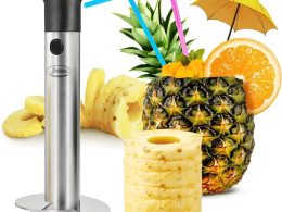 Pineapple Corer, [Upgraded, Reinforced, Thicker Blade] Newness Premium Pineapple Corer Remover (Black)