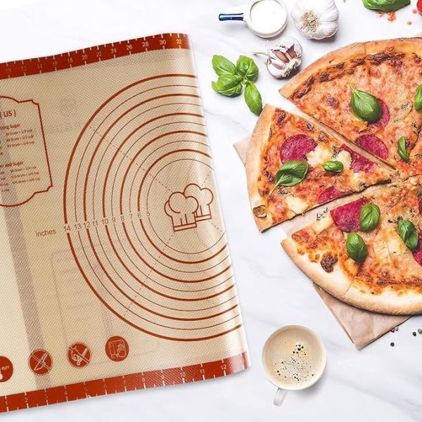 26x16 Inch Extra Thick Silicone Baking Mat with Measurements, Non-slip and Reusable - For Cookies, Bread, Pastry - Image 2