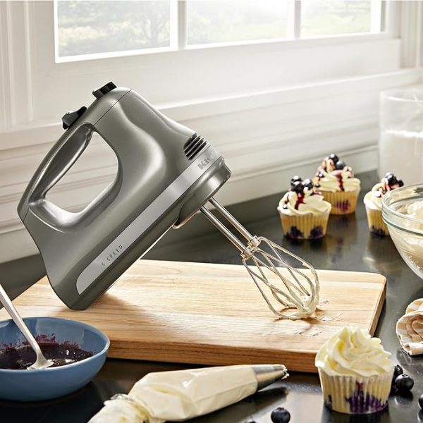 KitchenAid 5-Speed Ultra Power Hand Mixer - KHM512, Contour Silver - Image 2