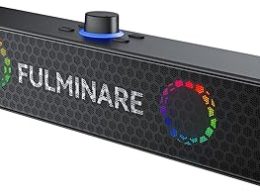 FULMINARE Bluetooth Speaker with 26W HD Sound, Portable Speaker Up to 30H Playtime, AUX&TF-Card&USB Input, LED Lights, Speakers Bluetooth 5.3 Wireless for Home/Party/Outdoor, Birthday Gift (Black)