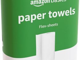 Amazon Basics 2-Ply Flex-Sheets Paper Towels, 2 Basics Rolls = 5 Regular Rolls, Everyday Value with 150 Sheets per Roll