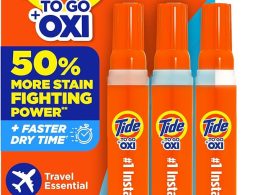 Tide Pen Stain Remover for Clothes, Tide To Go Pen, Instant Stain Remover Pen & Spot Cleaner, Portable & Travel-Friendly, Works on Food & Drink Stains, Fits in Purses & Bags, 3 Count (Pack of 1)