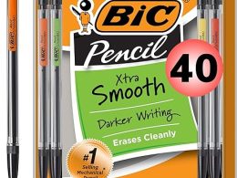 BIC Xtra-Smooth Mechanical Pencils with Erasers, Bright Edition Medium Point (0.7mm), 40-Count Pack, Bulk Mechanical Pencils for School or Office Supplies