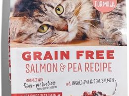 Whole Paws, Grain-Free Dry Cat Food, Salmon & Pea Recipe, Enhanced with Fiber & Prebiotics, Indoor Formula, 3.5 lb