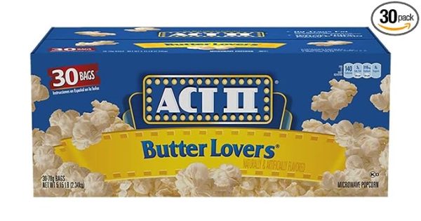 Act Ii Butter Lovers Microwave Popcorn (3oz., 30 Bags)