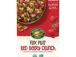 Nature's Path Organic Flax Plus Red Berry Crunch Cereal, 10.6 oz (Pack of 6), Non-GMO