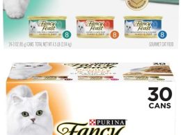 Purina Fancy Feast Grain Free Pate Wet Cat Food Variety Pack, Seafood Classic Pate and Poultry & Beef Collection