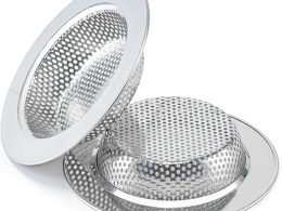 2 Pcs Sink Strainer for Most Kitchen Sink Drain Basket, Upgraded Double-Layer Safe Design Kitchen Sink Strainer (Outer Diameter 4.5 Inch)