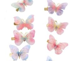 10Pcs Small Hair Clips with Rhinestones for Teens Women Y2K Glitter Hair Jaw Clips Butterfly Clips Cute Hair Clips Headwear Gift for Wedding,Beauty and Personal Care,Barrettes