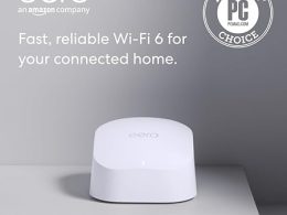 Eero 6 mesh wifi router - Supports internet plans up to 900 Mbps, Coverage up to 1,500 sq. ft., Connect 75+ devices, 1-pack