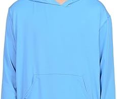 INGEAR Boys' Rash Guard Long Sleeve UPF 50+ UV Protection Swim Shirt, Hooded Sun Shirt, Quick Dry Fishing Shirt for Kids