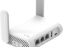 GL.iNet GL-SFT1200 (Opal) Secure Travel WiFi Router, AC1200 Dual Band Gigabit Ethernet Wireless Network, IPv6 USB 2.0, Repeater Bridge Access Point Mode, Router for Public Use, Easy Setup with Guide