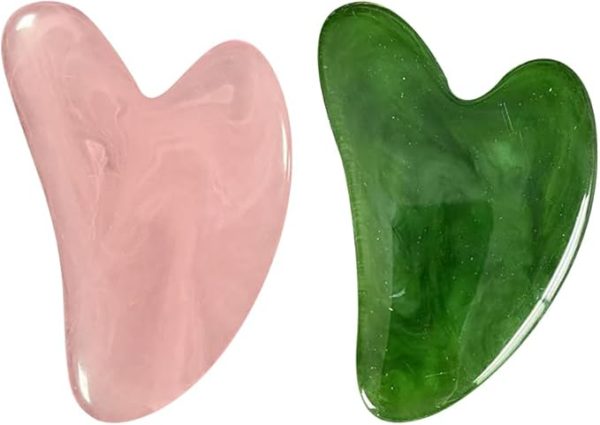 2 Pcs Gua Sha Facial Tools - Resin Massage Wand - Beauty & Personal Care - Scraping Technique