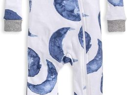Burt's Bees Baby Boys' Pajamas, Zip-Front Non-Slip Footed Sleeper, Organic Cotton