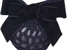 Black Hair Net Barrette Mesh Clip Hairnet Hair Bun Cover Bow Headdress Hair Accessories for Lady Women,Clips and Barrettes,Beauty and Personal Care