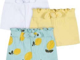 Gerber Baby Girls' Toddler 3-Pack Pull-On Knit Shorts