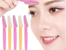 10Pcs Multicolor Eyebrow Trimmer Portable Eyebrow Razor Shaver Shaper Facial Hair Remover Cutter Scissors Eyebrow Shaping Tool Face Makeup,Beauty and Personal Care,Easy to Use Shave and Hair Removal