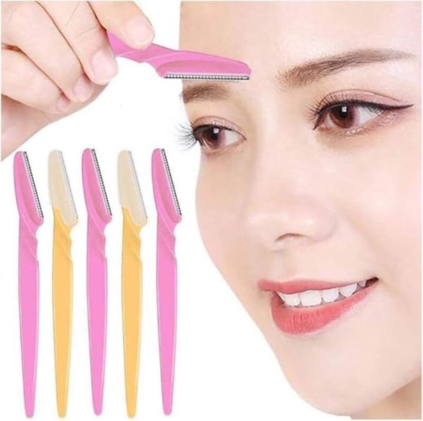 10Pcs Multicolor Eyebrow Trimmer Portable Eyebrow Razor Shaver Shaper Facial Hair Remover Cutter Scissors Eyebrow Shaping Tool Face Makeup,Beauty and Personal Care,Easy to Use Shave and Hair Removal
