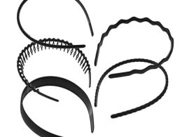 5Pcs Black Plastic Headbands for Women or Men,Fashion Non Slip Head Band,Unisex Wide Hair band Hoop Clips Hair Accessories for All-Day Comfort Easy to Use and Wear,Beauty and Personal Care