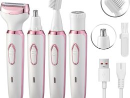 Electric Razor for Women 4 in 1 Rechargeable Painless Body Razors and Facial Hair Remover for Bikini Leg Body Face Underarm