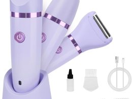 Ufree Bikini Trimmer Electric Razors for Women, Rechargeable Pubic Body Hair Trimmer Electric Shaver for Legs Body Hair, Bikini Shaver IPX7 Waterproof, Gifts for Women, Purple