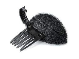 Roll over image to zoom in 1Pc Black Fluffy Hair Pad Sponge Clip Bun Comb Bump It Up Hairstyling Tool for Women and Girls - DIY Beauty and Personal Care Clips and Barrettes