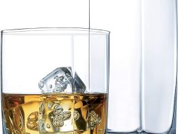 Collins Everyday Drinking Glasses Set of 16 Drinkware Kitchen Glasses for Cocktail, Iced Coffee, Beer, Ice Tea, Wine, Whiskey, Water, 8 Tall Highball Glass Cups & 8 Short Old Fashioned