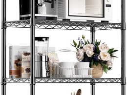 1000 lbs Storage Shelving Steel Heavy Duty 4-Tier Utility Shelving Unit Steel Organizer Wire Rack for Home,Kitchen,Office (13.7" D x 29.5" W x 47.2" H)