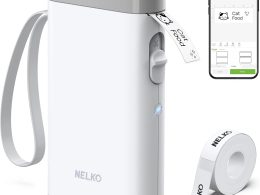 Nelko Label Maker Machine with Tape, P21 Bluetooth Label Printer, Wireless Mini Label Makers with Multiple Templates for Organizing Office Home, White