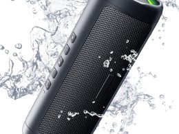 Bluetooth Speaker with HD Sound, Portable Wireless, IPX5 Waterproof, Up to 20H Playtime, TWS Pairing, BT5.3, for Home/Party/Outdoor/Beach, Electronic Gadgets, Birthday Gift (Black)