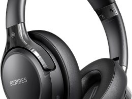 BERIBES Bluetooth Headphones Over Ear, 65H Playtime and 6 EQ Music Modes Wireless Headphones with Microphone, HiFi Stereo Foldable Lightweight Headset, Deep Bass for Home Office Cellphone PC Ect.