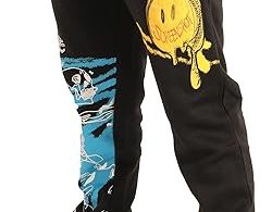 SCREENSHOT Mens Urban NYC Graffiti Hip Hop Fleece Pants Active Fashion Drawstring Sweatpants Bottoms