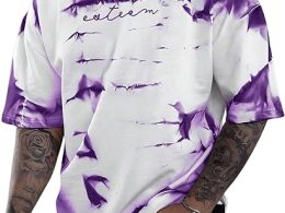 SOLY HUX Men's Graphic Tie Dye T Shirt Letter Print Crew Neck Short Sleeve Casual Summer Tee Tops