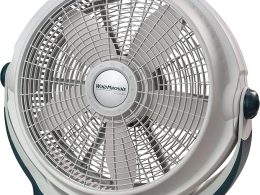 Lasko Wind Machine Air Circulator Floor Fan, 3 Speeds, Pivoting Head for Large Spaces, 20", 3300, White