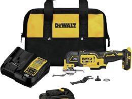 DEWALT 20V MAX XR Oscillating Tool Kit, 3 Speed, With Blades, Battery and Charger Included (DCS356C1)