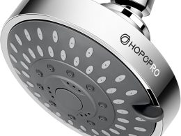 HOPOPRO 5-Mode High Pressure Shower Head - The Washington Post, NBC News, Today TV Show Recommended - High Flow Fixed Showerheads (4 Inch Chrome)