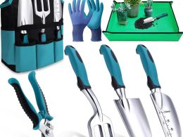 Kynup Garden Tools 7-Piece, Gardening Hand Tools, Gardening Tools Set with Rust-Proof,Stainless Steel, Aluminum Alloy Material, Gardening Supplies Set Ideal Gift