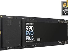 SAMSUNG 990 EVO Plus SSD 1TB, PCIe Gen 4x4, Gen 5x2 M.2 2280, Speeds Up-to 7,250 MB/s, Upgrade Storage for PC/Laptops, HMB Technology and Intelligent Turbowrite 2.0, (MZ-V9S1T0B/AM)