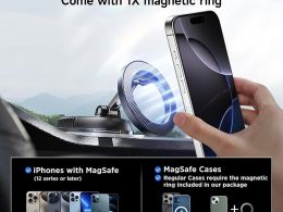 Car Phone Holder for Magsafe [78+LBS Strongest Suction & 2400gf Strongest Magnetic] 360° Adjustable Car Phone Mount, Phone Holders for Your Car for iPhone 16 Pro Max 15 14 13 12 Plus (Carbon Fiber)